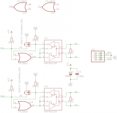 Obr. 2 - schema adapteru s MOSFET transistorem
